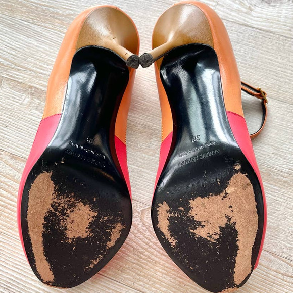 Pierre Hardy Colorblock Peep Toe Stiletto Pumps | Size 38 - Picture 10 of 11